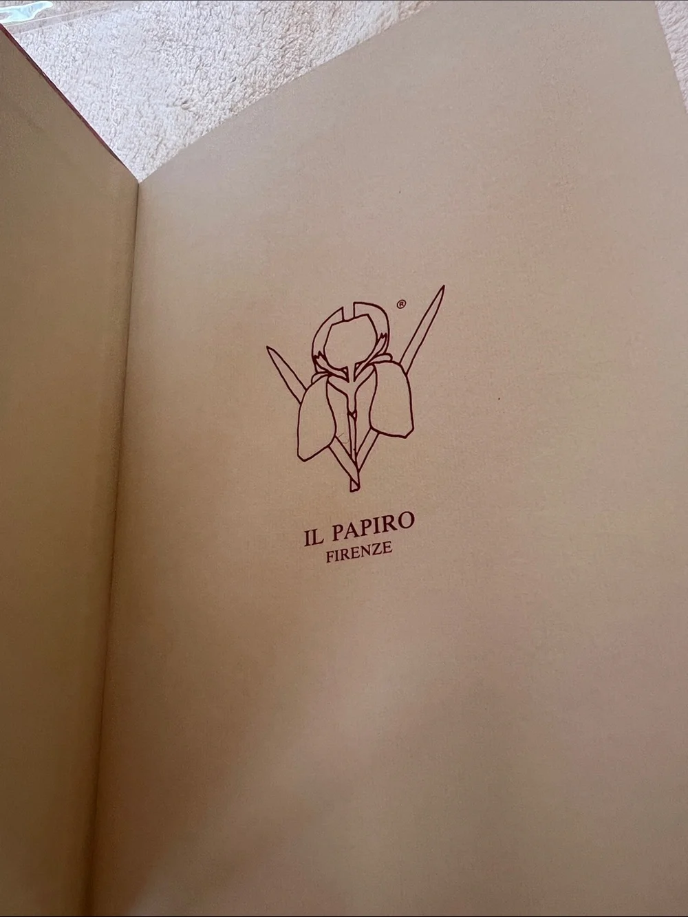 IL PAPIRO ITALIAN HANDMADE JOURNAL BOOK UNUSED PINK PEACOCK SWIRL